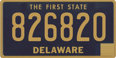 DE license plate 826820