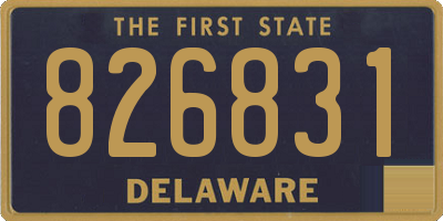 DE license plate 826831