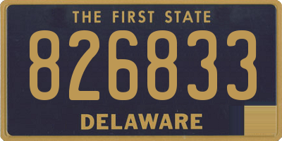 DE license plate 826833