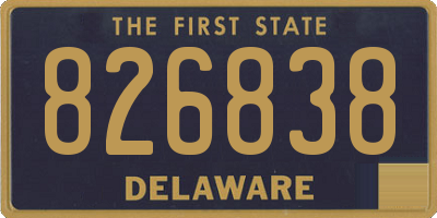 DE license plate 826838