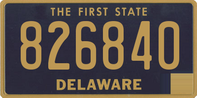 DE license plate 826840