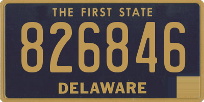 DE license plate 826846