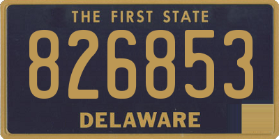 DE license plate 826853