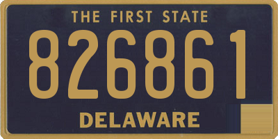 DE license plate 826861