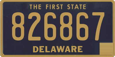 DE license plate 826867
