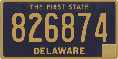 DE license plate 826874