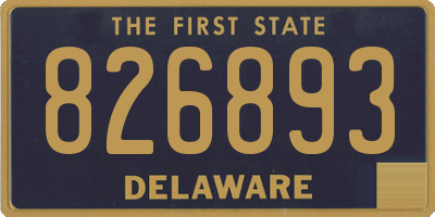 DE license plate 826893