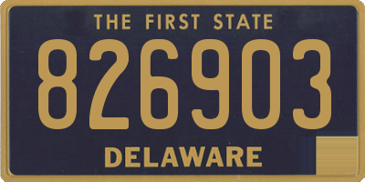 DE license plate 826903
