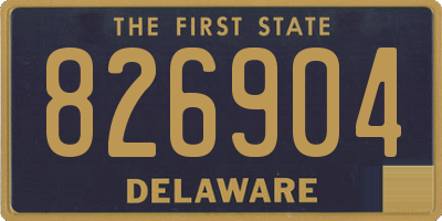 DE license plate 826904