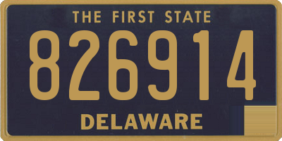 DE license plate 826914