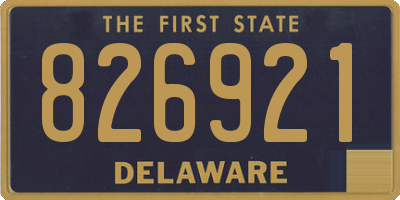 DE license plate 826921