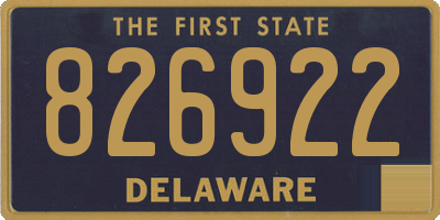 DE license plate 826922