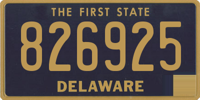 DE license plate 826925