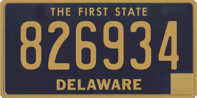 DE license plate 826934