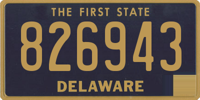 DE license plate 826943