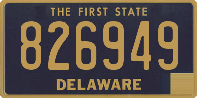 DE license plate 826949