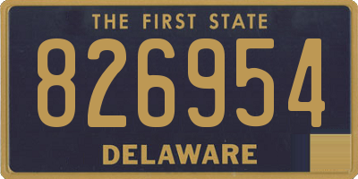 DE license plate 826954