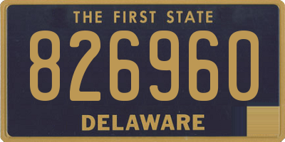 DE license plate 826960