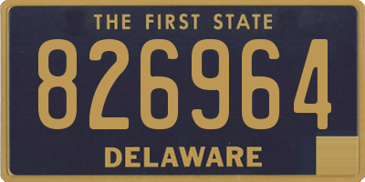 DE license plate 826964