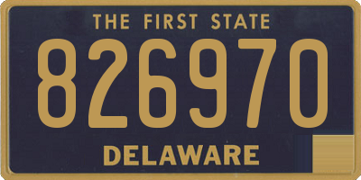 DE license plate 826970