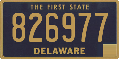 DE license plate 826977