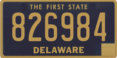 DE license plate 826984