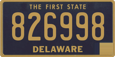 DE license plate 826998