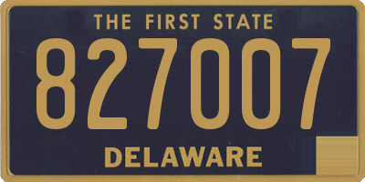 DE license plate 827007