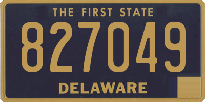 DE license plate 827049
