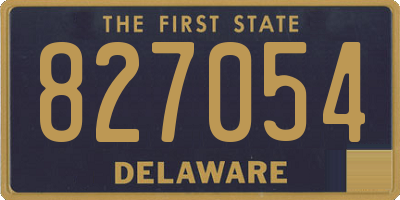 DE license plate 827054