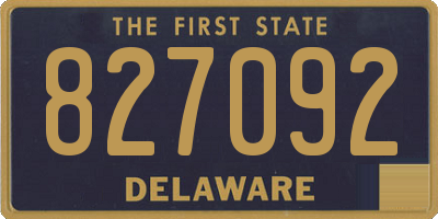 DE license plate 827092