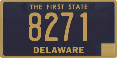 DE license plate 8271