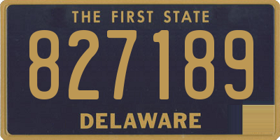 DE license plate 827189