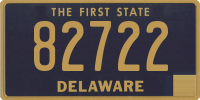 DE license plate 82722