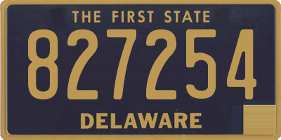 DE license plate 827254