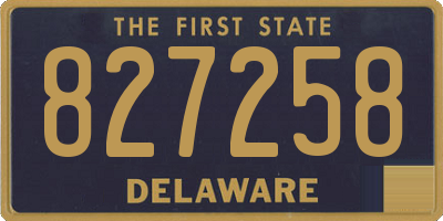 DE license plate 827258