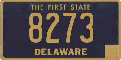 DE license plate 8273