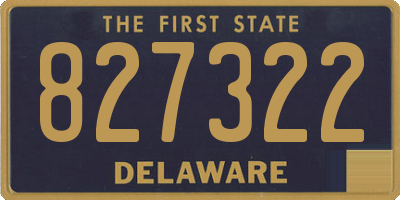 DE license plate 827322