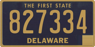 DE license plate 827334