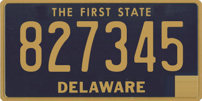 DE license plate 827345
