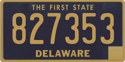 DE license plate 827353