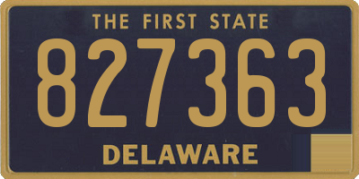 DE license plate 827363