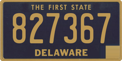 DE license plate 827367