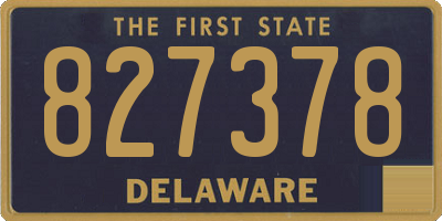 DE license plate 827378