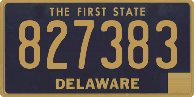 DE license plate 827383