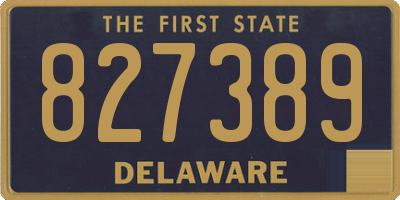 DE license plate 827389