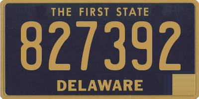 DE license plate 827392