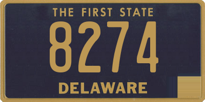 DE license plate 8274