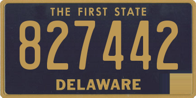 DE license plate 827442