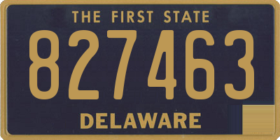 DE license plate 827463